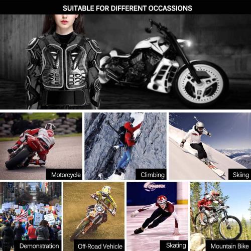 Medium Motorcycle Protective Jacket Full Body Armor Protection Dirt Bike Gear ATV Protective Safety Gear Riding Racing Armor Motocross Protector Jacket Men Women For Off-Road Motorbike Cycling Skiing Skating