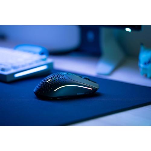 Glorious Gaming Model I 2 Wireless Gaming Mouse - Hybrid 2.4Ghz & Bluetooth, 75g Superlight, 9 Buttons (2 Swappable), RGB, PTFE Feet, MMO/MOBA/FPS, Long Battery Life, Side Thumb Rest - Black