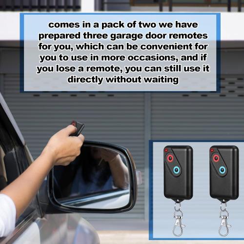 Kingdder 2 Pieces Garage Door Remote Compatible with Guardian 2211 L 2 Button Garage Door Remote Transmitter 303mhz/390mhz Gate Opener Transmitter with Keychain