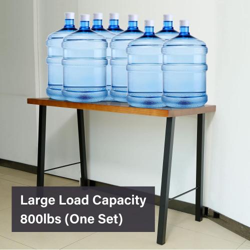 TENGCHANG 2 PCS 28'' Industry Trapezoid Dinning Table Legs Metal Steel Desk Legs DIY Furniture