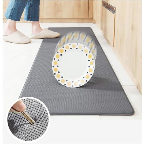 Anti-Fatigue Kitchen Mat, Basketweave Design, Cushioned Comfort Mat, Standing Relief & Support, Skid-Resistant, Measures(150x60cm 90x60cm)