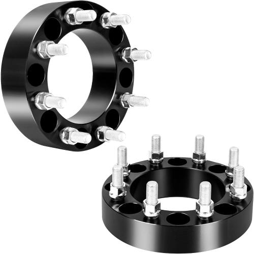 YIZBAP 2PCS 8x6.5 to 8x180 Wheel Adapters for Silverado 2500 Wheels on Sierra 2500HD Vehicle, 1.5 inch 8x165.1mm to 8x180mm Wheel adapters 117mm Hub Bore with 14x1.5 Thread Pitch