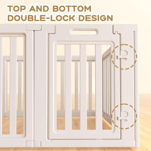 Dog Playpen Indoor,Puppy Playpen,White 23.6 H, 8 Panels | Dog Play Pen Indoors with Open View, Tool-Free Setup, Multi-Shape Setup, Dog Pen for Dogs, Cats & Puppies
