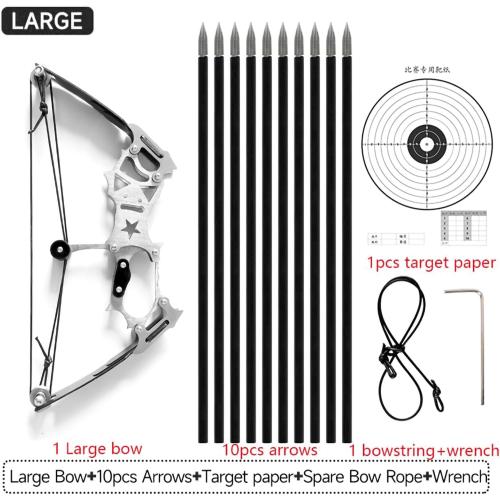 Archery Bow Set Left and Right Hand Compound Bow Hunting Bow Metal Material Catapult RH/LH for Practice Archery