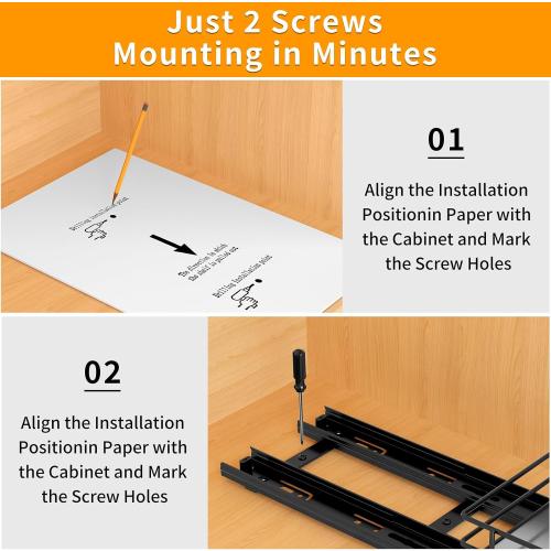 Pull Out Spice Rack Organizer for Cabinet, Heavy Duty Slide Out Spice Rack Organizer for Kitchen Cabinets and Pantry, Fits Spices, Sauces, Canned Food (4.5''Wx10.5''Dx2.5''H)