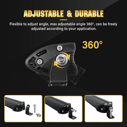 SKYWORLD 2 X 4 inch 15W Single Row LED Light Bar Low Profile Ultra Thin Slim Mini Spot Off Road Driving Lights Led Fog Lights Boat Lighting ATV SUV UTV Truck