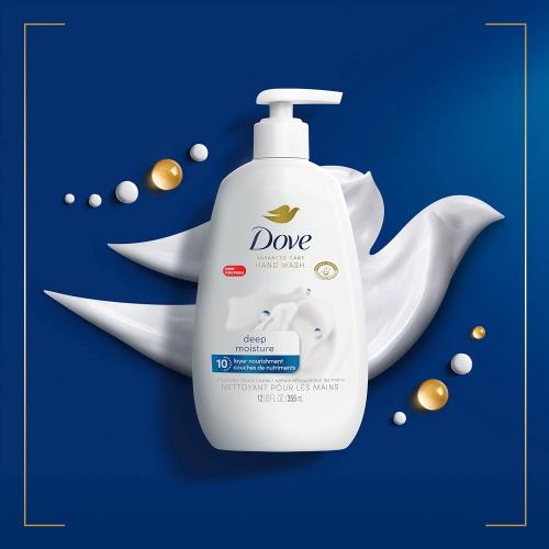 4 Dove Advanced Care Hand Wash Deep Moisture 4 Count for Soft, Smooth Skin, More Moisturizers than the Leading Ordinary Hand Soap, 12 oz