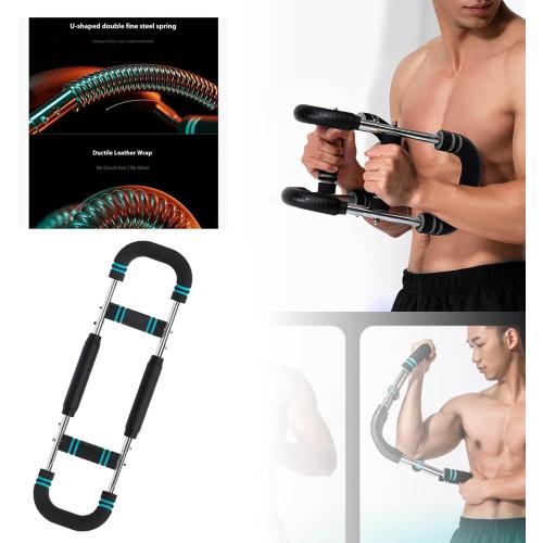 Adjustable Twister Arm Trainer -Portable Chest Expander for Home Gym, Upper Body Workout Equipment for Shoulders, Arms & Forearms (Detachable Spring Resistance)