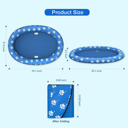 Pet Soft Dog Float Raft - Inflatable Dog Swimming Float for Summer (Paws)