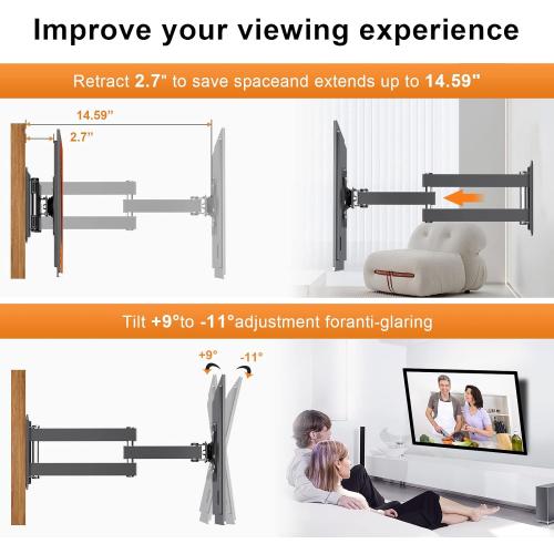 TV Wall Mount, Bracket for Most 13-32 inch LED, LCD Monitor and Plasma TVs, Max VESA 100x100mm by XINLEI (MA1330)