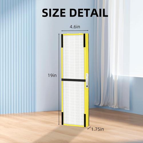 APPLIANCEMATES 3 Packs FLT5000 True HEPA Replacement Filter C for Germ-Guardian Air Purifier AC5000E, AC5250PT, AC5300B, AC5350B, AC5350W, CDAP5500B, AP2800CA