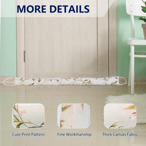 2 Pack 36 Inch 2.8 Inch Wide Slim Under Door Blocker Door Draft Stopper, Bottom Blocker Weighted Gap Filler Saving Energy Sound Air Noise Light Stopper Canvas Cotton Cartoon Print 2.2Lb