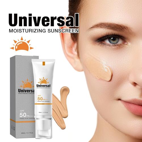 Tinted Sunscreen for Face SPF 50,Universal Protector Solar Moisturizing SPF50 PA   , Travel Size, No Sticky Refreshing Skin Care Solution for All Skin Type (2PC)