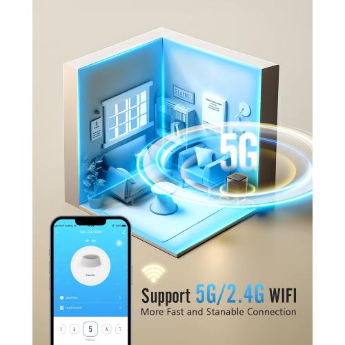 oneisall Automatic Cat Feeder with 5G WiFi, Automatic Cat Food Dispenser for 2 Cats Small Pets, 20 Cups/5L Timed Dry Food Dispenser with APP Control