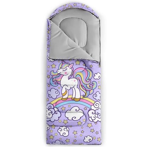 Axolotl Unicorn Sleeping Bag for Kids Boys Girls–Lightweight Warm Cold Weather Sleeping Bags,Waterproof Portable Sleeping Bag with Compression Sack for Camping Backpacking Outdoor Indoor