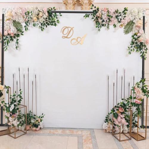 10x10 ft Pipe and Drape Backdrop Stand Kit Heavy Duty Backdrop Stand Adjustable Photo Background with Metal Base for Parties Wedding Video Studio Birthday Background Stand