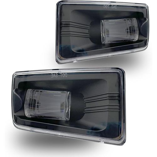 LED Fog Lights Compatible with 2007-2015 Chevy Silverado Suburban Avalanche/Tahoe/ 10-14 Yukon/ 07-08 Cadillac Escalade, Front Bumper Driving Fog Lamps with Clear Lens