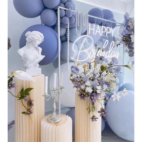 Cylinder Stands for Party 3Pcs Round Pedestal Stand Foldable Cardboard Columns Cylinder Tables for Parties Baby Shower Birthday Wedding Pillars Display Decoration