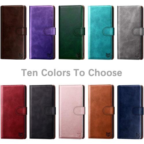 SUANPOT for Samsung Galaxy S8 5.8(Non S8  6.2) with RFID Blocking Leather Wallet case Credit Card Holder, Flip Folio Book Phone case Shockproof Cover Women Men for Samsung S8 case Wallet (Black)