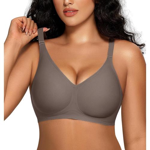 Size L OEAK Women Comfortable Push Up Bras Wireless Seamless Full Coverage Bralette Buttery Soft Everyday Tshirt Bra Convertible Bra