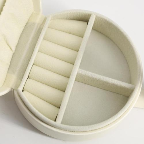 COLLECTIVE HOME - Travel Jewelry Case, Elegant Half-Moon Design with Gold Monogram, Detachable Handle, Personalized Accessory Organizer, Gift for Fashion-Forward Women and Teens (o)