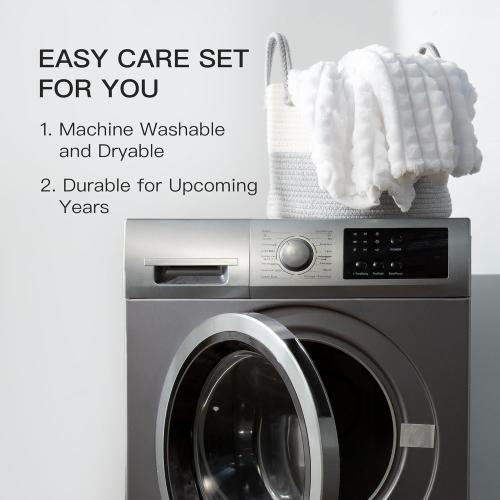 White 3Pc  Plush & Plaid Queen Fluffy Fleece Comforter Set with 2 Pillowcases, Extra Soft Warm Winter Bedding Set for Men Women Kid, Thick Heavy-Weight Luxury Furry Bed Set for Boy Girl, White