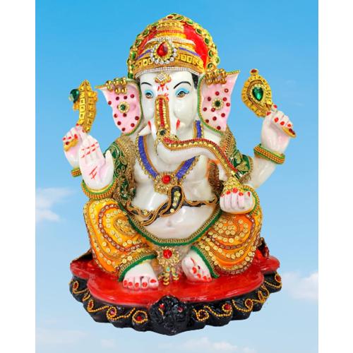 eSplanade Resin Ganesh Ganesha Ganpati Murti Idol Statue Sculpture (13) | Pooja Idols | Home Decor
