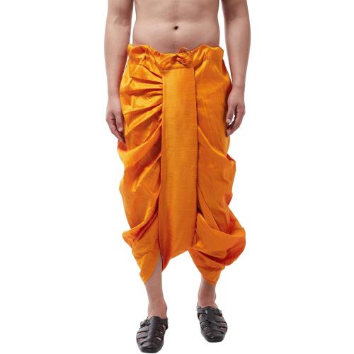 One size Sojanya (Since 1958 Men'S Silk Blend Stitched Dhoti