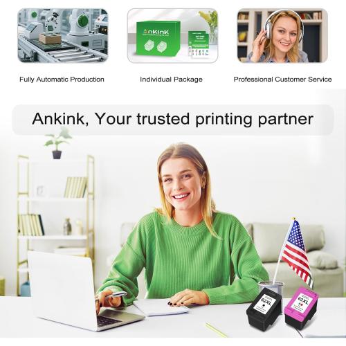 62XL Ink Cartridge Replacement for HP Ink 62 62XL HP62 Black Color Cartridges Combo Pack Work for 5540 5542 5545 5640 5642 5660 5664 5665 7640 7645 8000 200 250 5740 5742 5743 5745 8040 Printers