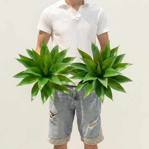 Artificial Agave Plants,Large UV Resistant Fake Agave Planters for Indoor and Outdoor Decorating Artificial Plants for Outdoors Fake Plants (2Pack, 18