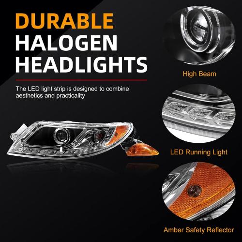 Headlight Fit ForInternational Durastar 4300 Right Passenger Side | Head Light for Durastar 2001-2016 4100/4200 Transtar 8500/8600 2002-2016 Black Housing Headlamp IP68 Waterproof DOT Approved