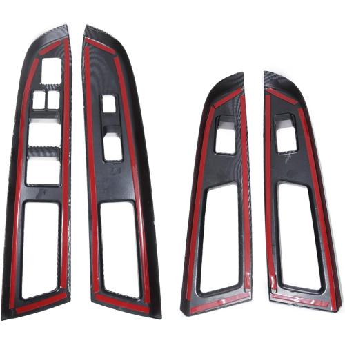 HIGH FLYING Car Window Switch Cover Trim LHD for Subaru | Carbon Fiber Style ABS Material Overlay