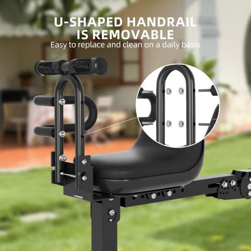 Bike Child Seat,Front Mount Detachable Bicycle Kids Seat, Child Seat with Shock Absorbing Pedal Guardrail，Suitable for Pedal Scooter Motorcycle Bicycle