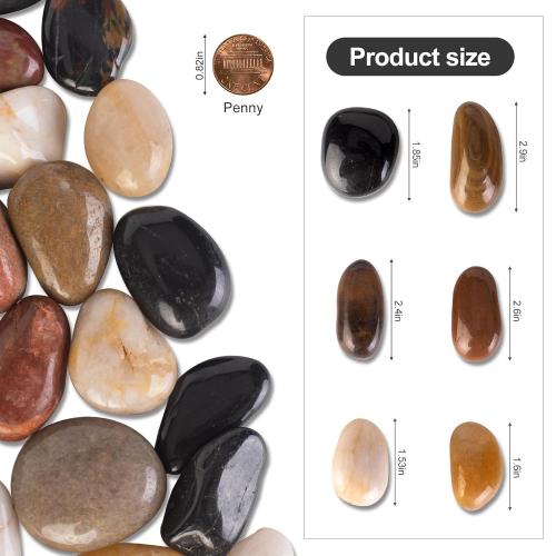 5 lbs River Stones and Pebbles can be Used for Gardening; Aquarium Rocks and Gravel are Suitable for Fish Tank Decoration