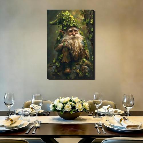 St Patricks Day Canvas Print Wall Art 8x12, St patrick’s Pictures for Living Room Wall Decor, Framed Rustic Clover Poster for Bedroom Office, Green Canvas Artwork for Home Decoration