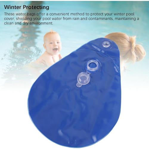 CDQL 10PCS Pool Cover Weights, Swimming Pool Cover Hanging Bag Water Bags, PVC Winter Pool Tarp Hanging Water Bag for Hot Tub (Type 2)