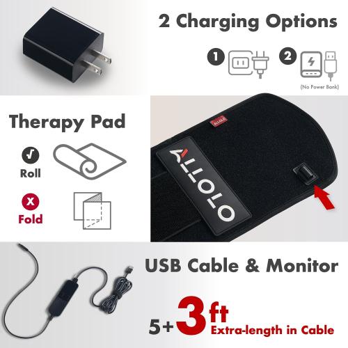ALLOLO Red Light Therapy for Body, 16.7*7.9 660nm&850nm Infrared Red Light Therapy Belt with Pulse for Back Waist Muscle Pain Relief, 3-in-1 LED Bead with Controller Timer Gift for Women Men