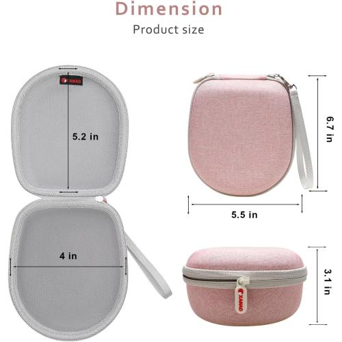 Kids Headphones Case Compatible with Elecder i37 / Noot K11 / iClever BTH12 / HS19 / BTH26 / JoySpark-T5 / Candy Bila BH03 / EarFun/IMYB/MIDOLA MD-B01 Foldable Kid Headphone, Pink (Case Only)