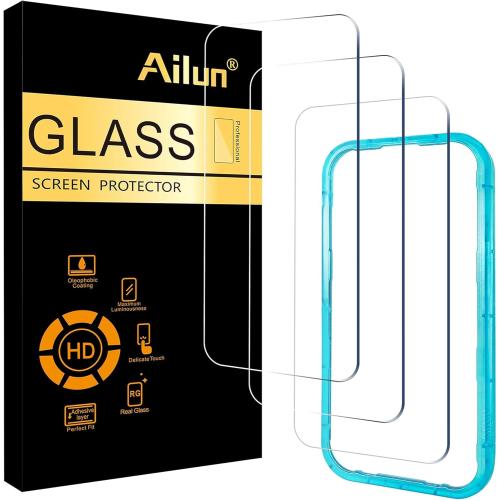 Ailun 3 Pack Screen Protector for iPhone 17 Pro, Tempered Glass | 6.3 inch,Sensor Protection, Dynamic Island Compatible, Case Friendly, Installation Frame