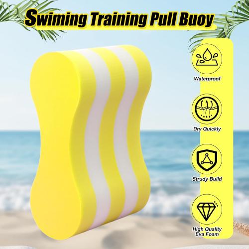 2 Pcs Swimming Kickboard Pull Buoy Set Training Aid Float Pull Buoy Leg Float Swimming Training Equipment Accessories for Hand Leg Adults Children Beginners Exercise Fitness