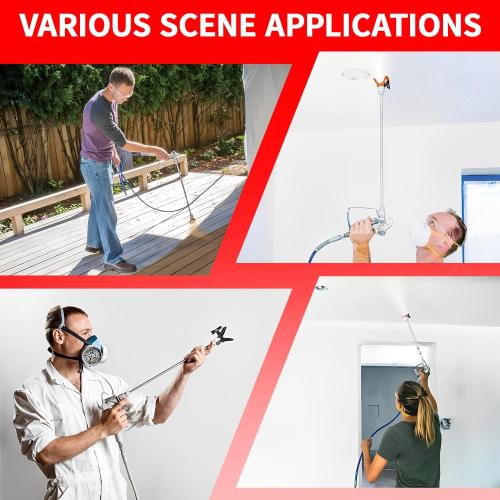 6-Piece Set of Extension Poles, Airless Paint Sprayer Gun Tip Extension Pole,for Airless Paint Gun Wand, Black Carrying Pouch Included for Easy Storage (8in 12in 16in 20in 30in 40in)‼️missing pieces‼️