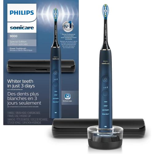 Philips Sonicare 9000 Special Edition Rechargeable Toothbrush, Blue/Black, HX9911/92
