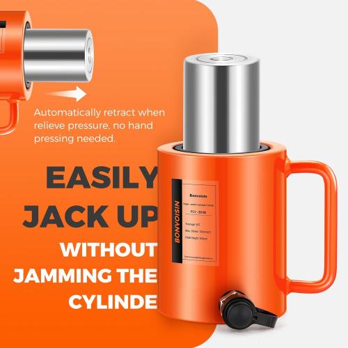 Bonvoisin Hydraulic Ram Cylinder 50T Hydraulic Cylinder Jack Porta Power Ram 4 Stroke Single Acting Lifting Cylinders for Machinery Shipbuilding