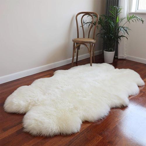 WL&ALLEN Sheepskin Rug - Genuine Thick & Lush Pile, Luxury Australian Pelts | Large Single  Ivory White