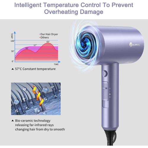 slopehill Professional Ionic Hair Dryer, Lavender