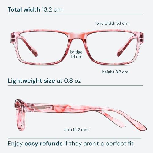 Gaoye 1.0 Professional Reading Glasses for All Day - Computer Readers with Blue Light Protection - Value Pack