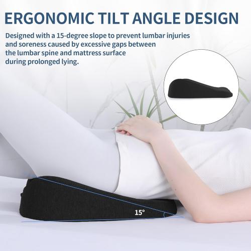 BALAPET Memory Foam Bed Sore Cushions for Butt, Ergonomic Bedsore Pressure Relief Pillow for Sleeping and Sitting, Removable T Shaped Opening Tailbone Cushion for Bed Sores on Buttocks(Black)