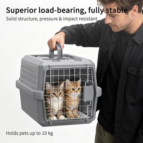 RIZZARI Airline Approved Pet Carrier for Cats & Small Dogs, Travel Crate | Hard-Sided Protection,Secure Locking Door,Excellent Airflow,Comfortable Travel,Lightweight Design