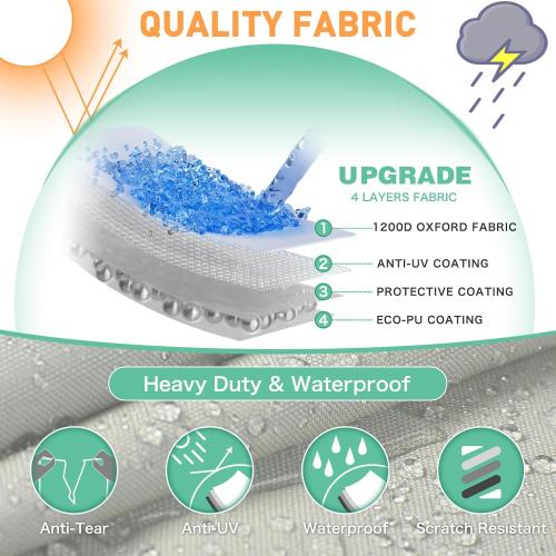 Heavy Duty 1200D PU Waterproof Boat Cover, 20'- 22' Trailerable Marine Grade Polyester Canvas, Fits 20-22ft V-Hull, Runabout, Fishing Boat, Tri-Hull, Pro-Style Bass Boat with Tightening Strap