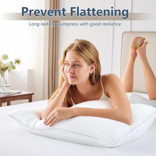 CozyLux Pillows King Size , Hotel Quality Bed Pillows for Sleeping 2 Pack, Cooling Pillows for Side Back and Stomach Sleepers, Down Alternative Luxury Soft Supportive Fluffy Pillows (19x34)